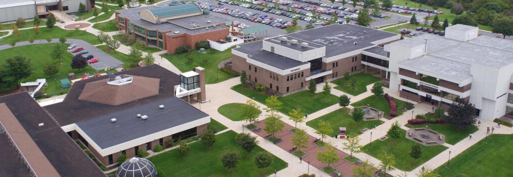 Aerial shot of main campus